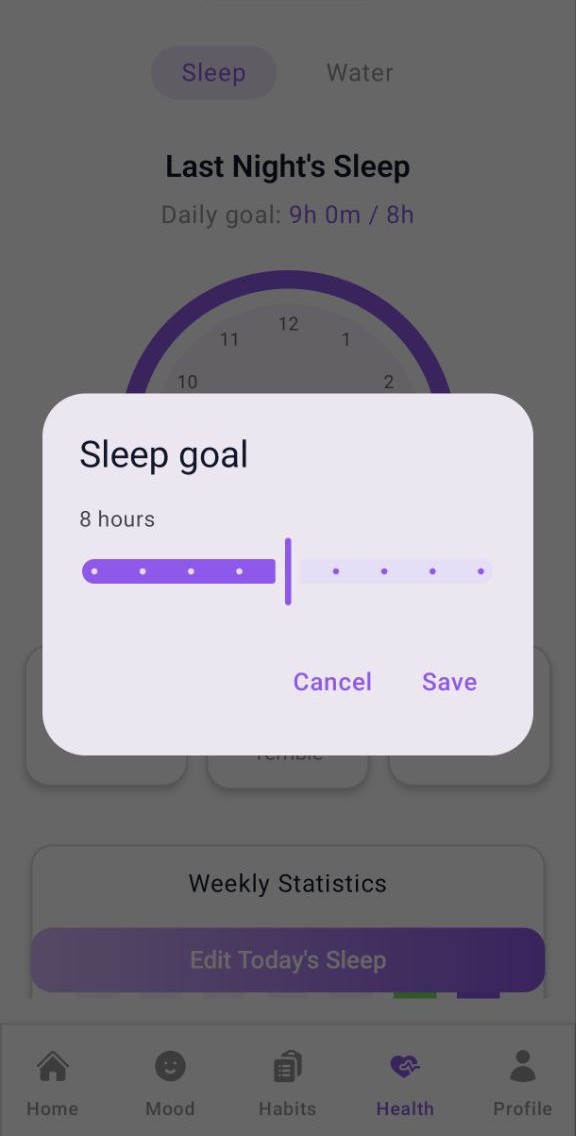 daily sleep goal edit